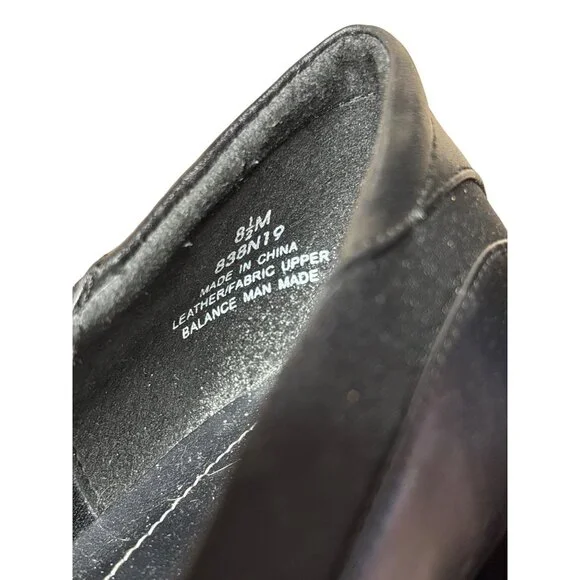 NATURALIZER WOMEN'S BLACK LEATHER AND FABRIC SLIP-ON PUMPS SZ 8.5 - Picture 6 of 7